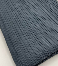 Steel Pleated Plisse Stretch Fabric - T9 Fabrics