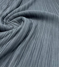 Steel Pleated Plisse Stretch Fabric - T9 Fabrics