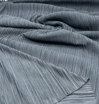 Steel Pleated Plisse Stretch Fabric - T9 Fabrics