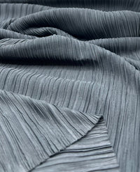 Steel Pleated Plisse Stretch Fabric - T9 Fabrics