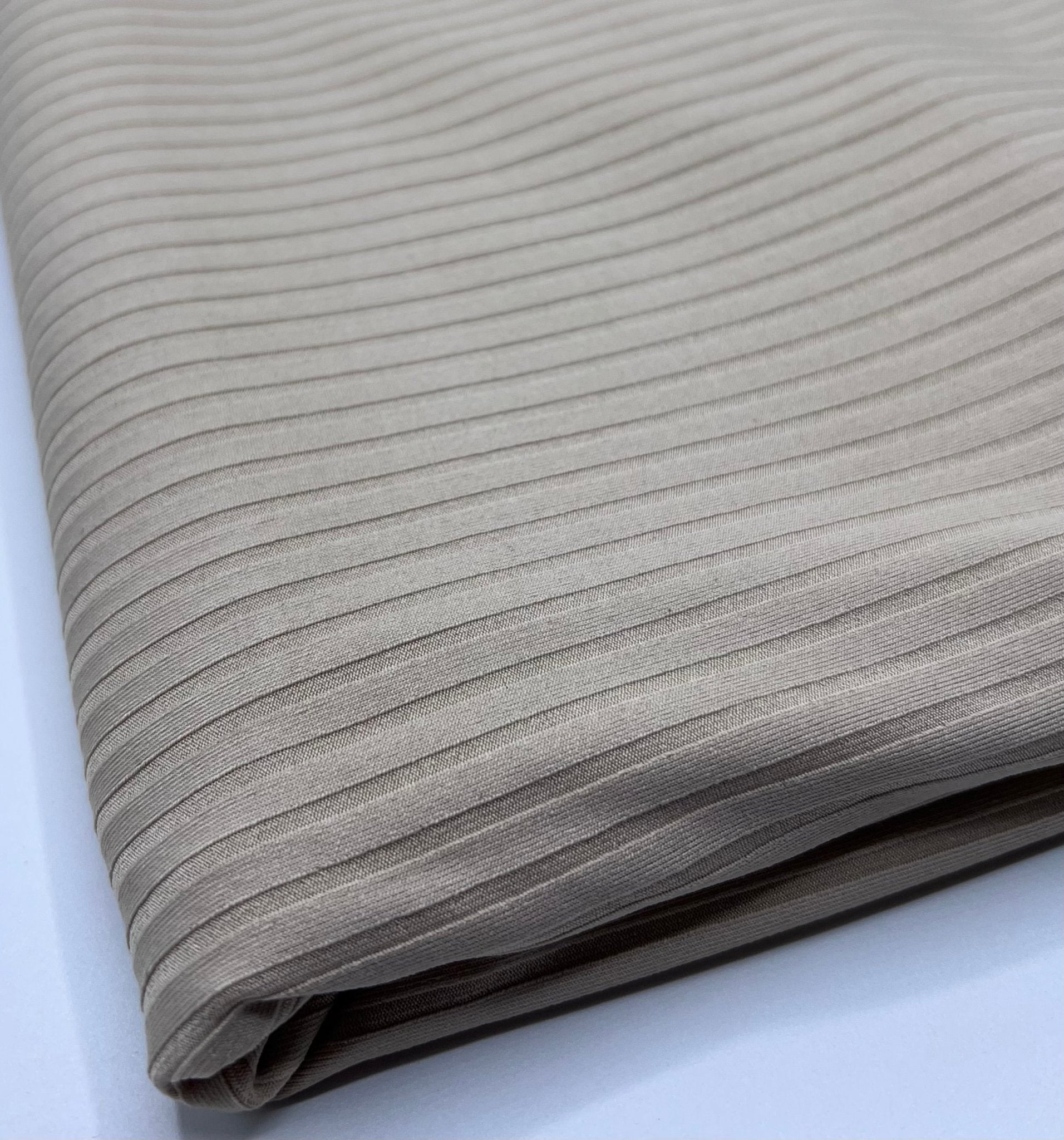 Stone 8x4 Wide Rib Stretch Fabric - T9 Fabrics