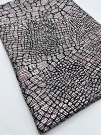Stone Black Animal Mix Print Soft Touch 4 Way Stretch Fabric - T9 Fabrics