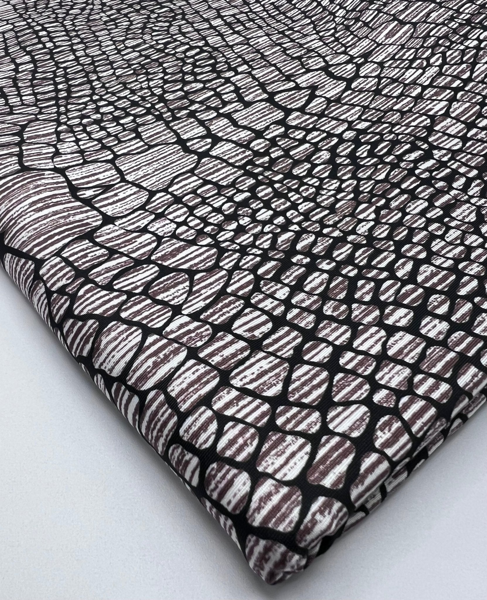 Stone Black Animal Mix Print Soft Touch 4 Way Stretch Fabric - T9 Fabrics