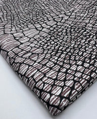 Stone Black Animal Mix Print Soft Touch 4 Way Stretch Fabric - T9 Fabrics
