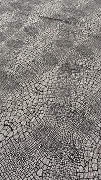 Stone Black Animal Mix Print Soft Touch 4 Way Stretch Fabric - T9 Fabrics