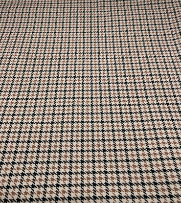 Stone Dogtooth Printed Scuba Crepe Jersey Fabric 4 Way Stretch - T9 Fabrics