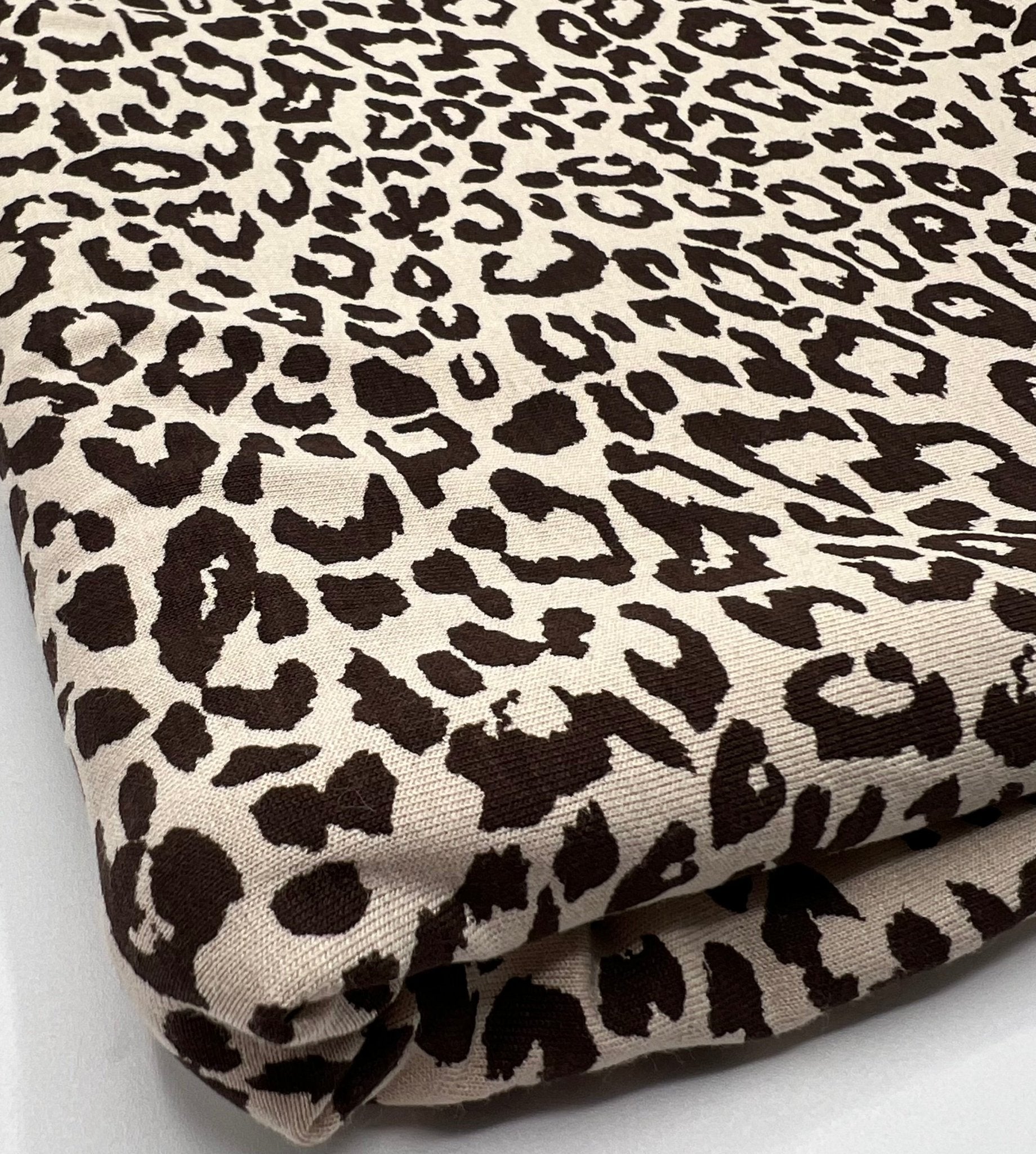 Stone Leopard Print Viscose Elastane Fabric - T9 Fabrics