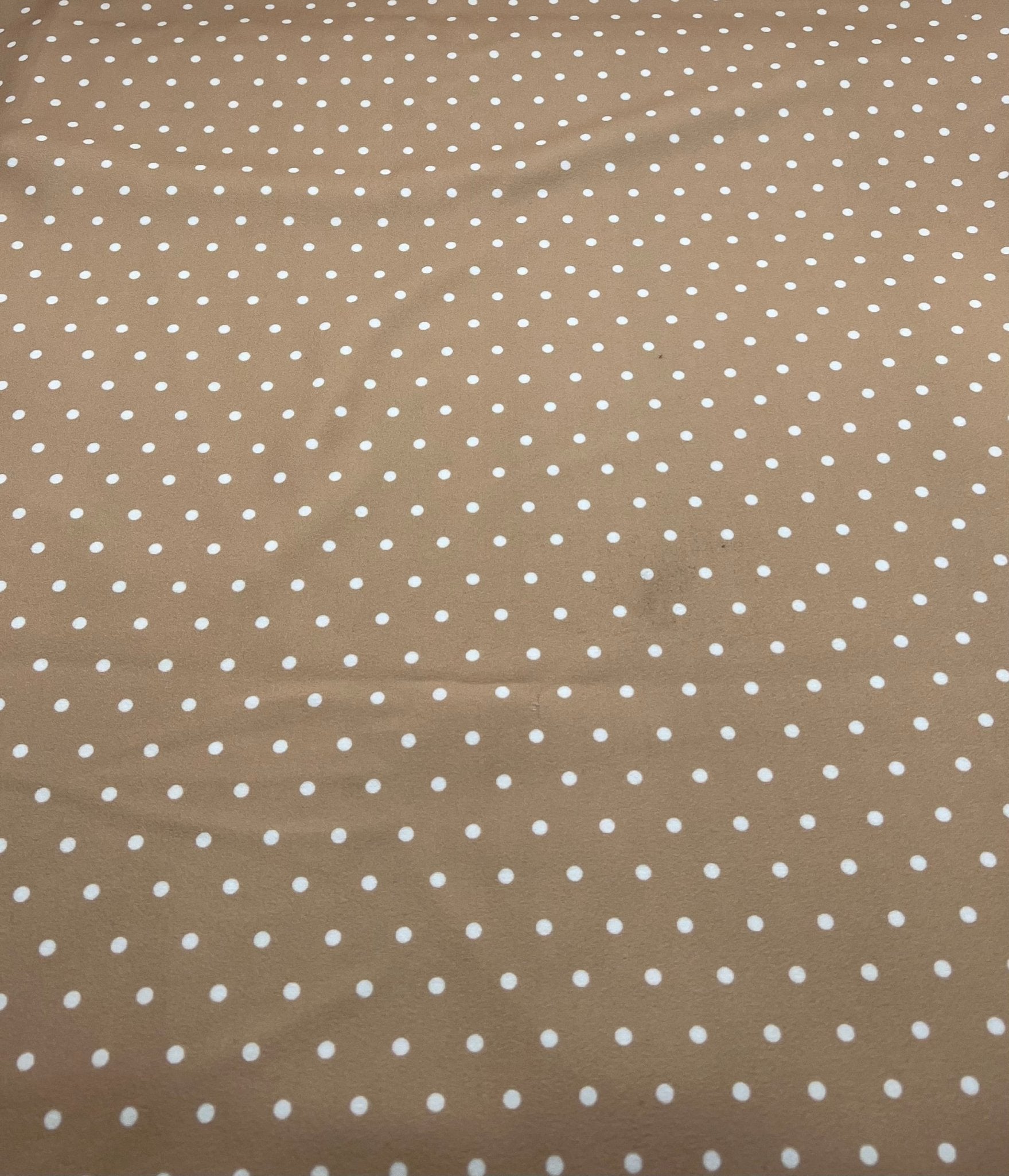 Stone Polka Dot Printed Scuba Crepe Jersey Fabric 4 Way Stretch - T9 Fabrics