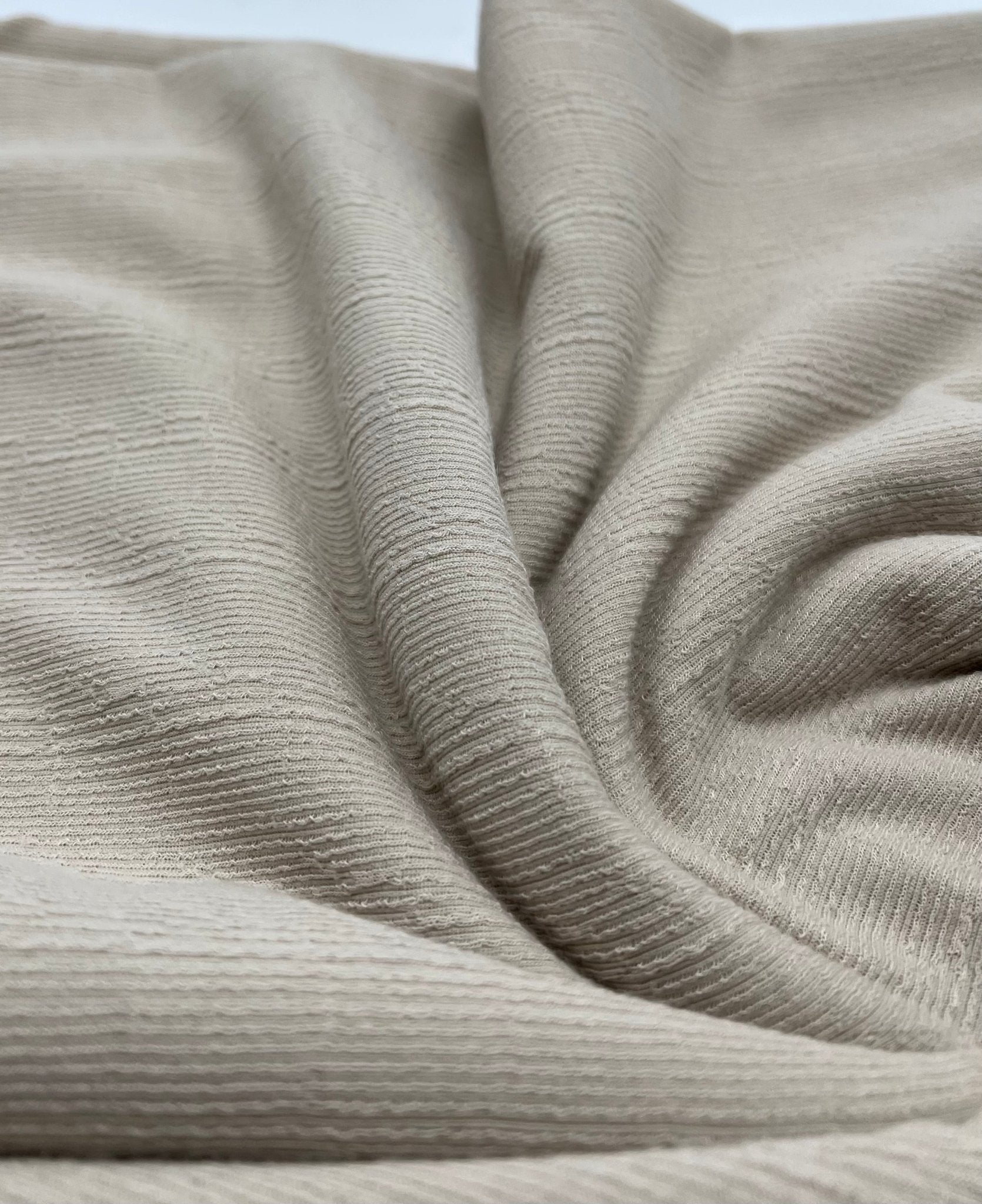 Stone Soft Striped Textured Stretch Fabric - T9 Fabrics