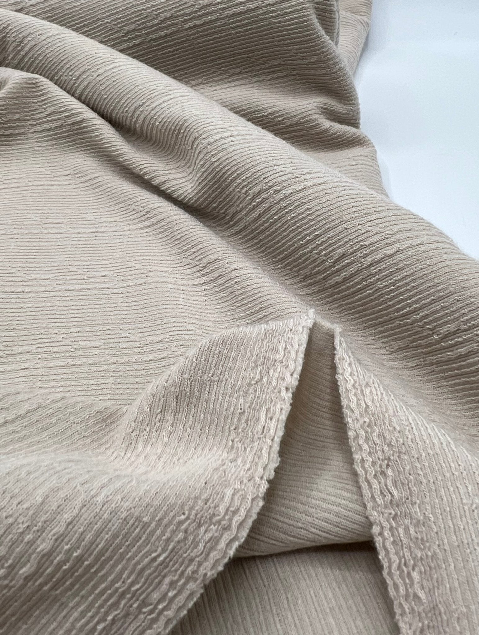 Stone Soft Striped Textured Stretch Fabric - T9 Fabrics