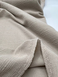 Stone Soft Striped Textured Stretch Fabric - T9 Fabrics