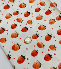 Strawberry's Print Cotton Stretch Jersey 200 GSM 95/5 Lycra 4 Way Stretch - T9 Fabrics