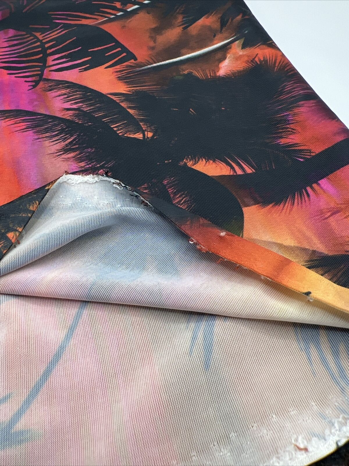 Sunset Palm Tree Print Soft Touch Stretch Fabric - T9 Fabrics