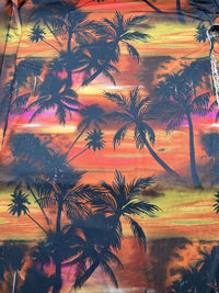 Sunset Palm Tree Print Soft Touch Stretch Fabric - T9 Fabrics