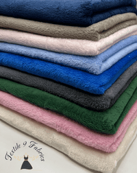 Super Soft Plain Cuddle Fleece Fabric Blanket Loungewear - T9 Fabrics