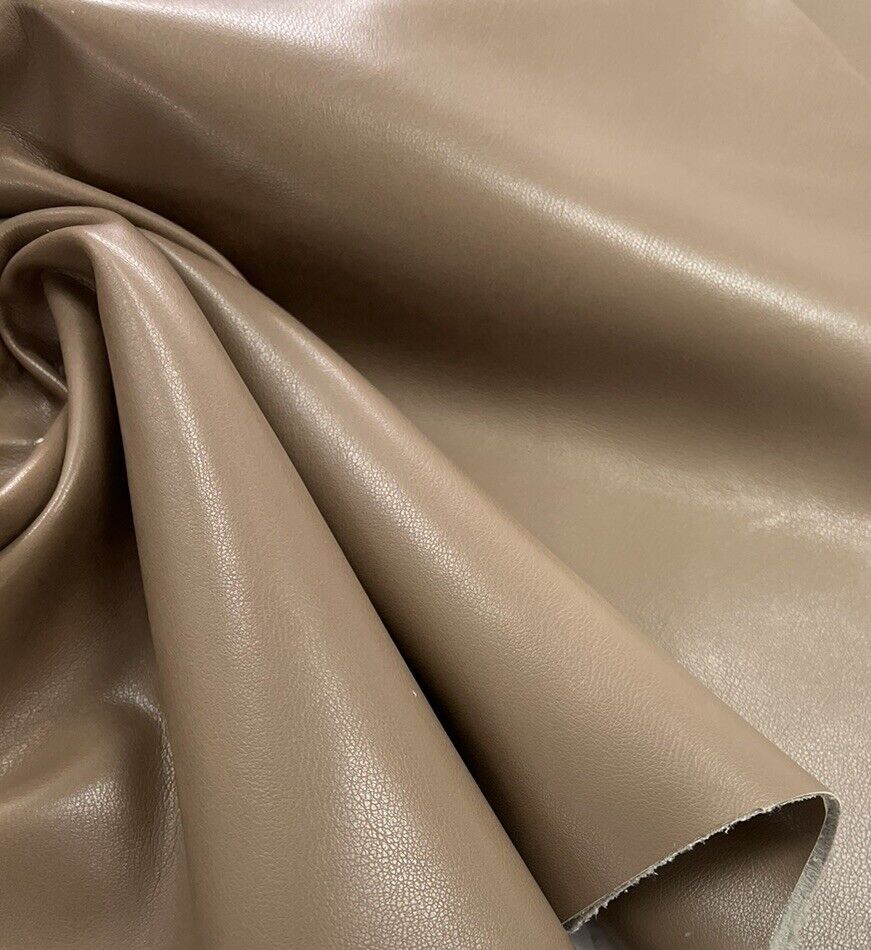 Tan Faux Leather Leatherette Stretch Fabric - T9 Fabrics