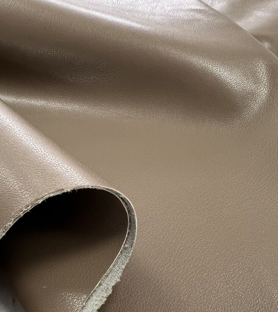 Tan Faux Leather Leatherette Stretch Fabric - T9 Fabrics