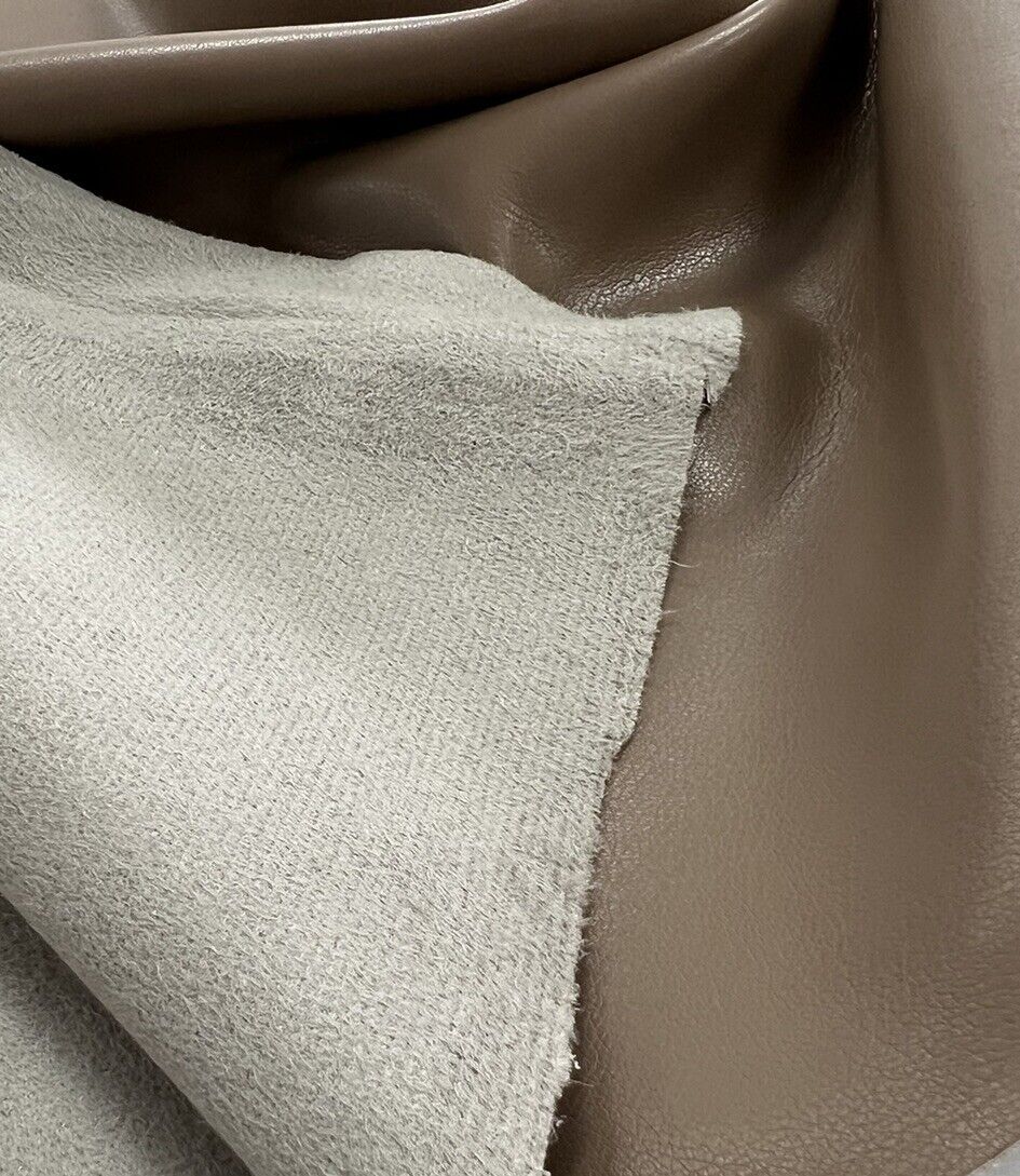 Tan Faux Leather Leatherette Stretch Fabric - T9 Fabrics