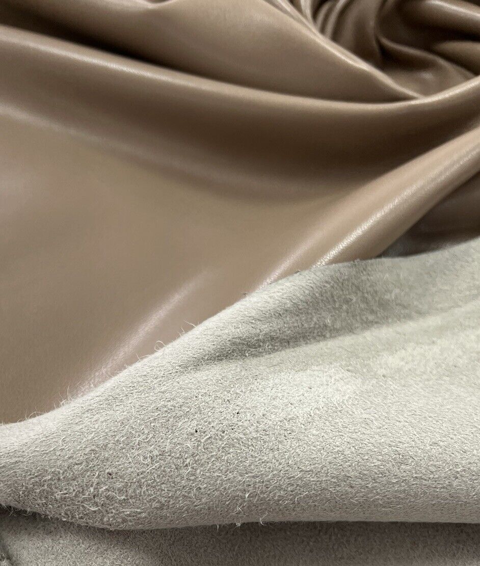 Tan Faux Leather Leatherette Stretch Fabric - T9 Fabrics