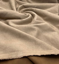 Tan Scuba Suede Jersey Fabric 4 Way Stretch - T9 Fabrics