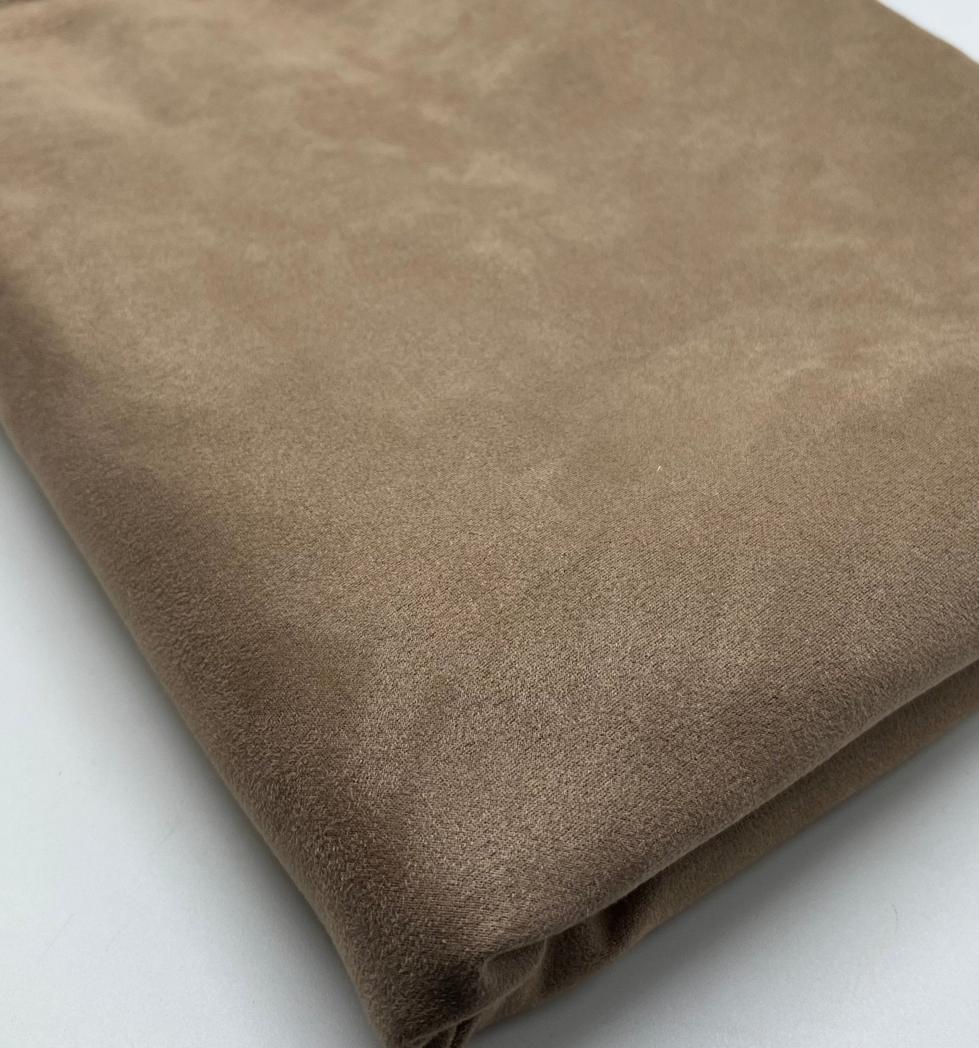 Tan Scuba Suede Jersey Fabric Stretch - T9 Fabrics