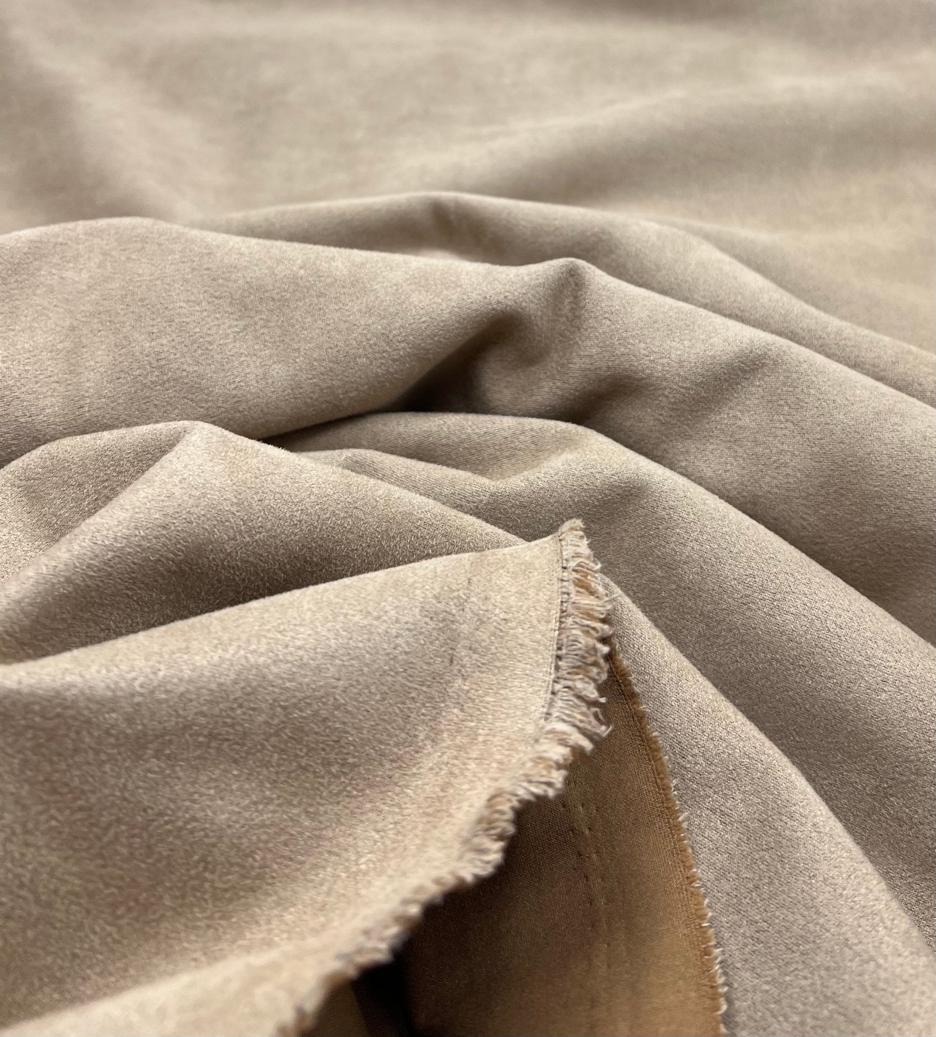 Tan Scuba Suede Jersey Fabric Stretch - T9 Fabrics