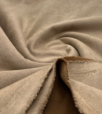Tan Scuba Suede Jersey Fabric Stretch - T9 Fabrics