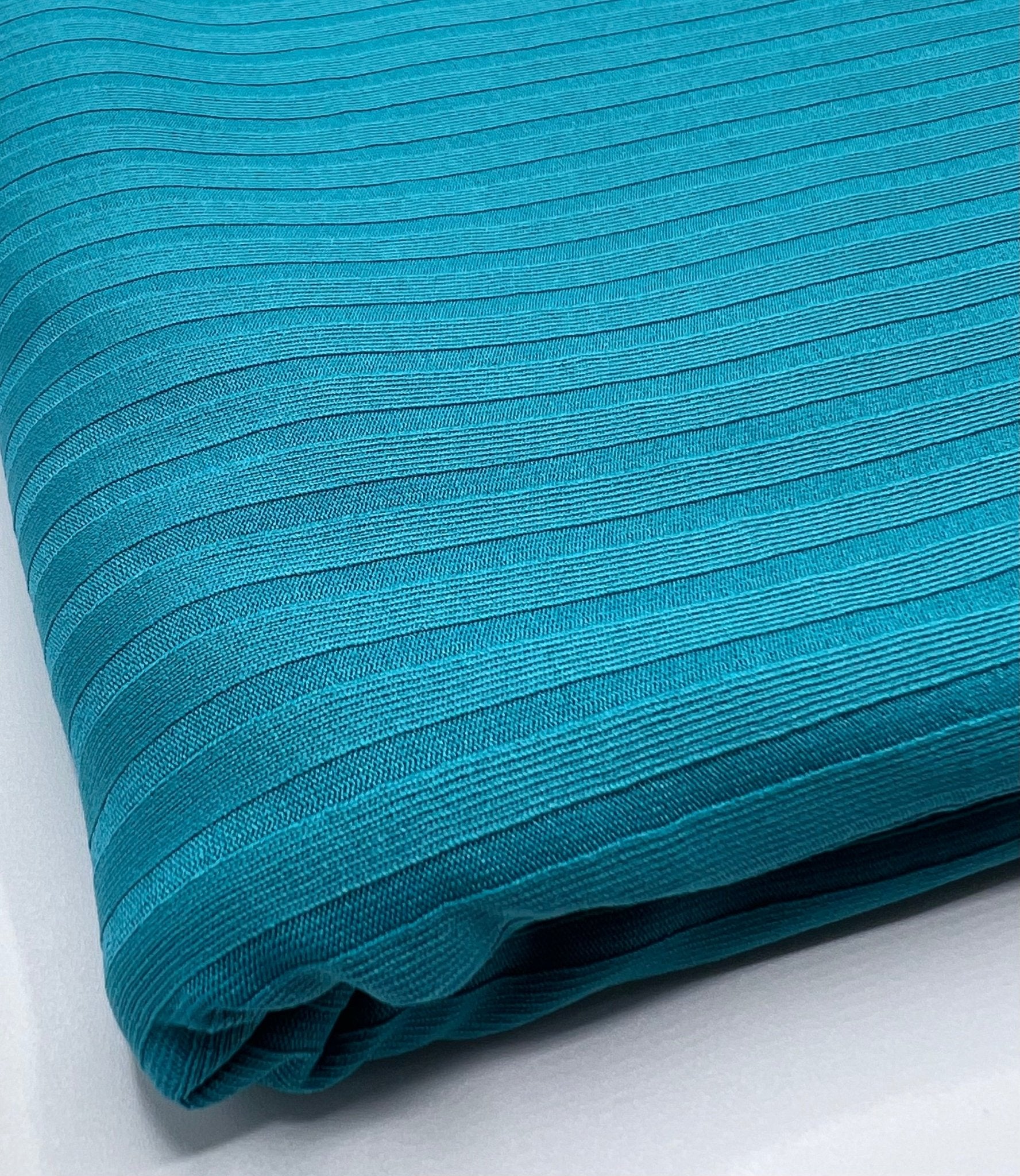 Teal 8x4 Wide Rib Stretch Fabric - T9 Fabrics