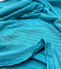 Teal 8x4 Wide Rib Stretch Fabric - T9 Fabrics