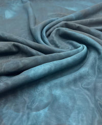 Teal Green Tie Dye Print Mesh Fabric Stretch - T9 Fabrics