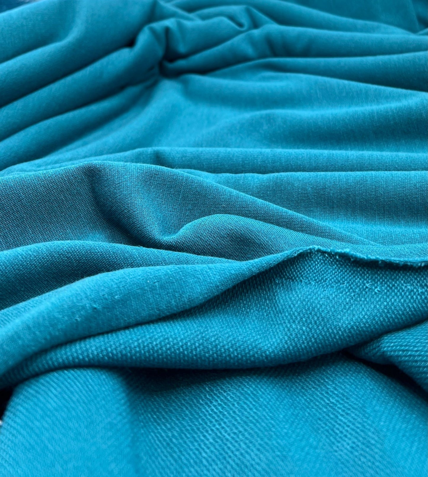 Teal Lightweight Stretch French Terry Loopback Fabric - T9 Fabrics