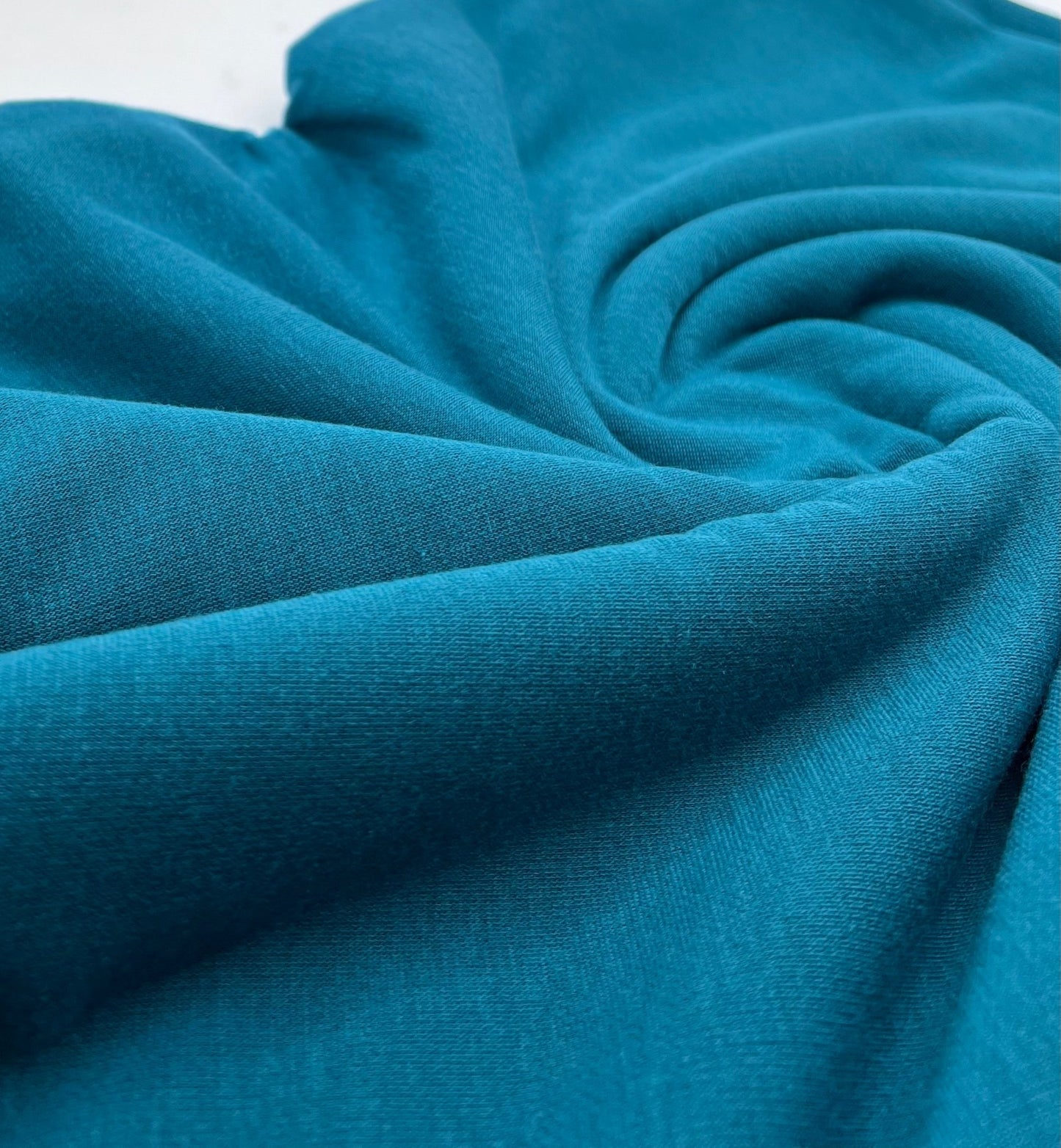 Teal Lightweight Stretch French Terry Loopback Fabric - T9 Fabrics