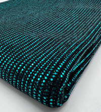 Teal Sequin Nylon Metallic Sparkle Stretch Fabric - T9 Fabrics
