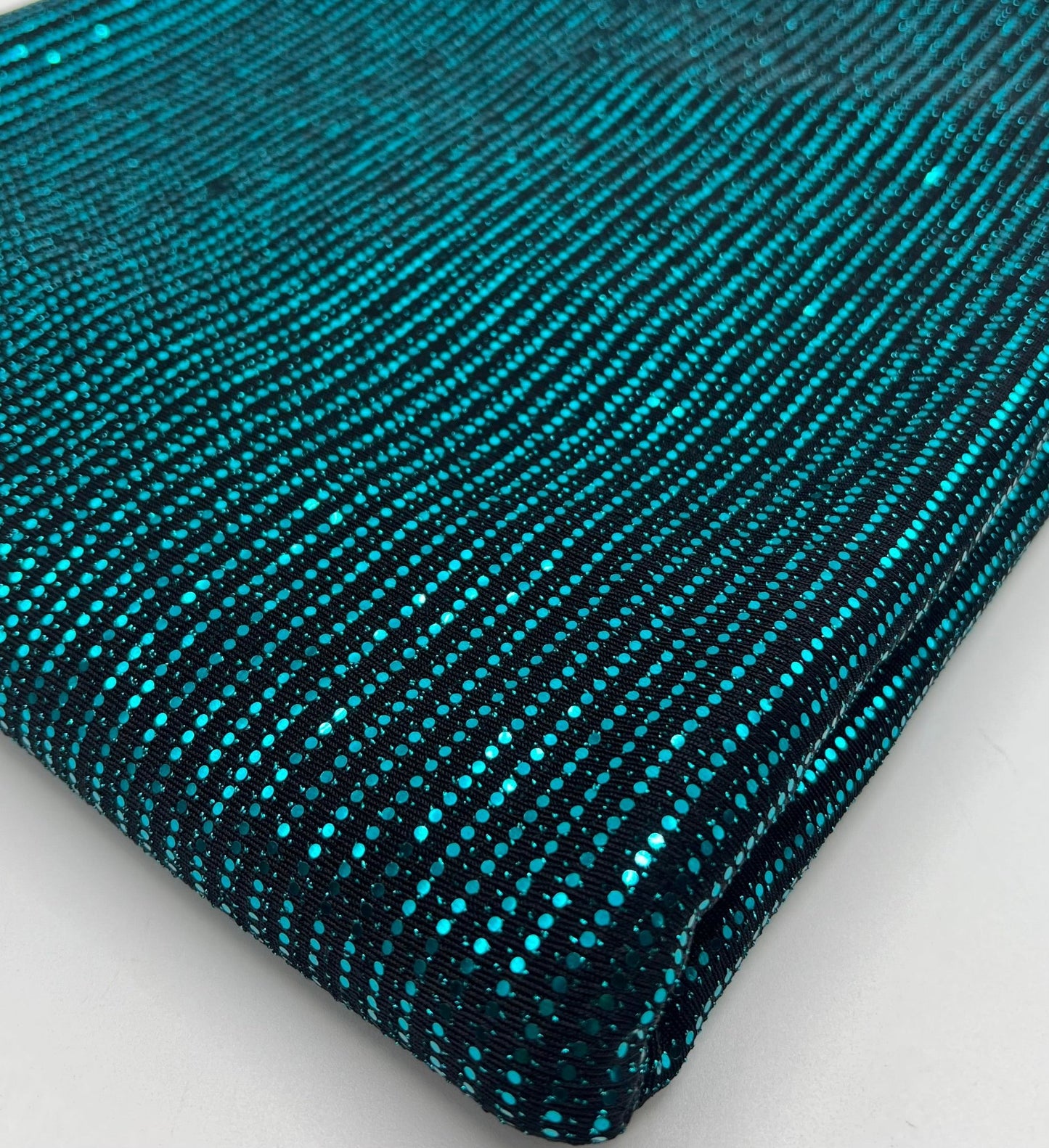 Teal Sequin Nylon Metallic Sparkle Stretch Fabric - T9 Fabrics