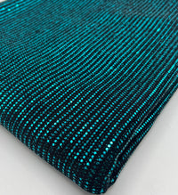 Teal Sequin Nylon Metallic Sparkle Stretch Fabric - T9 Fabrics