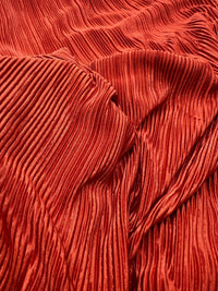 Terracotta Plisse Pleated 2 Way Stretch Fabric - T9 Fabrics