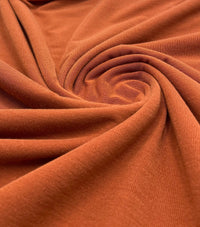 Terracotta Rust Lightweight Melange Knit Stretch Fabric - T9 Fabrics