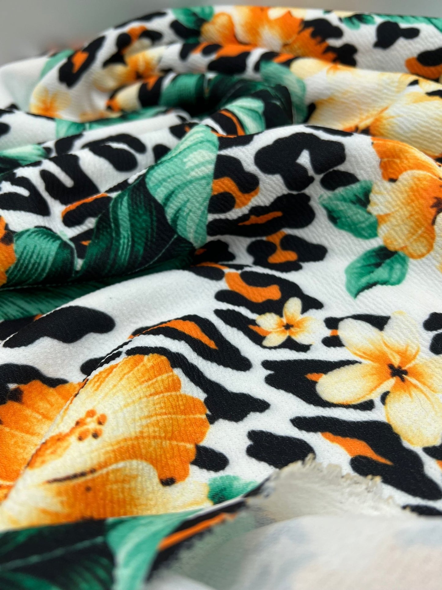 Tropical Floral Print Liverpool Stretch Fabric - T9 Fabrics