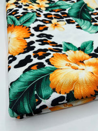 Tropical Floral Print Liverpool Stretch Fabric - T9 Fabrics