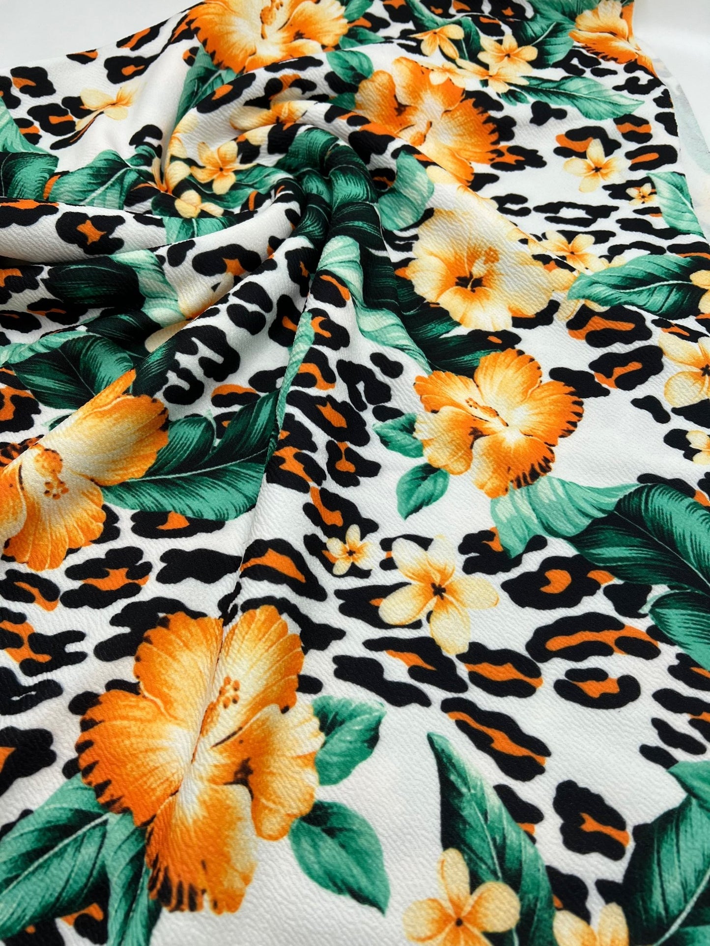 Tropical Floral Print Liverpool Stretch Fabric - T9 Fabrics