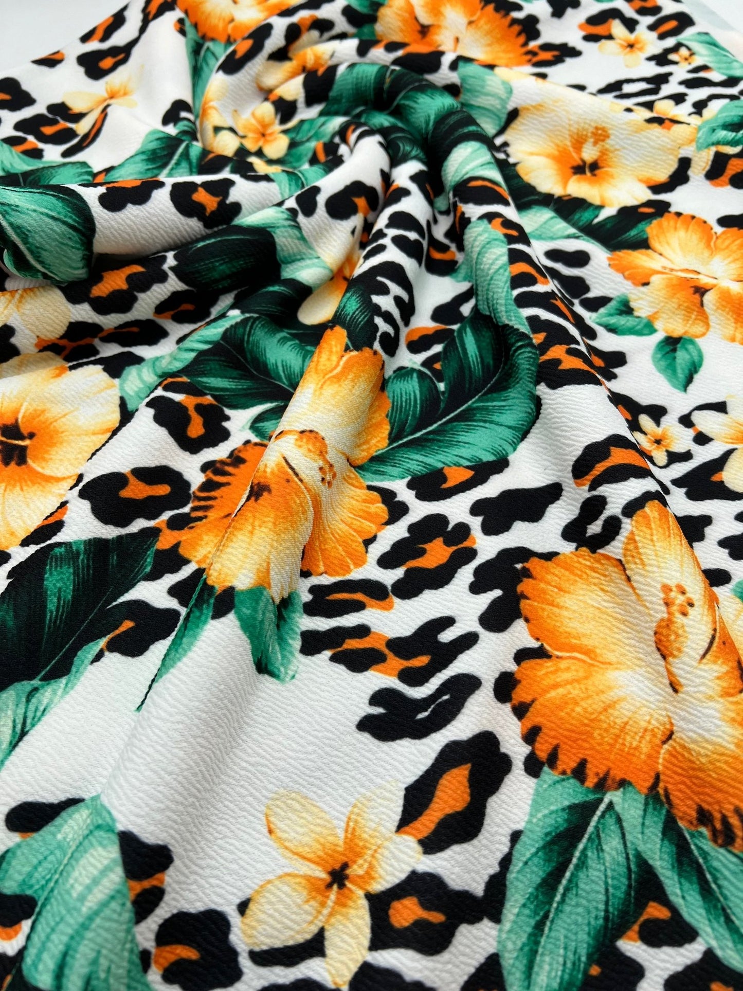 Tropical Floral Print Liverpool Stretch Fabric - T9 Fabrics