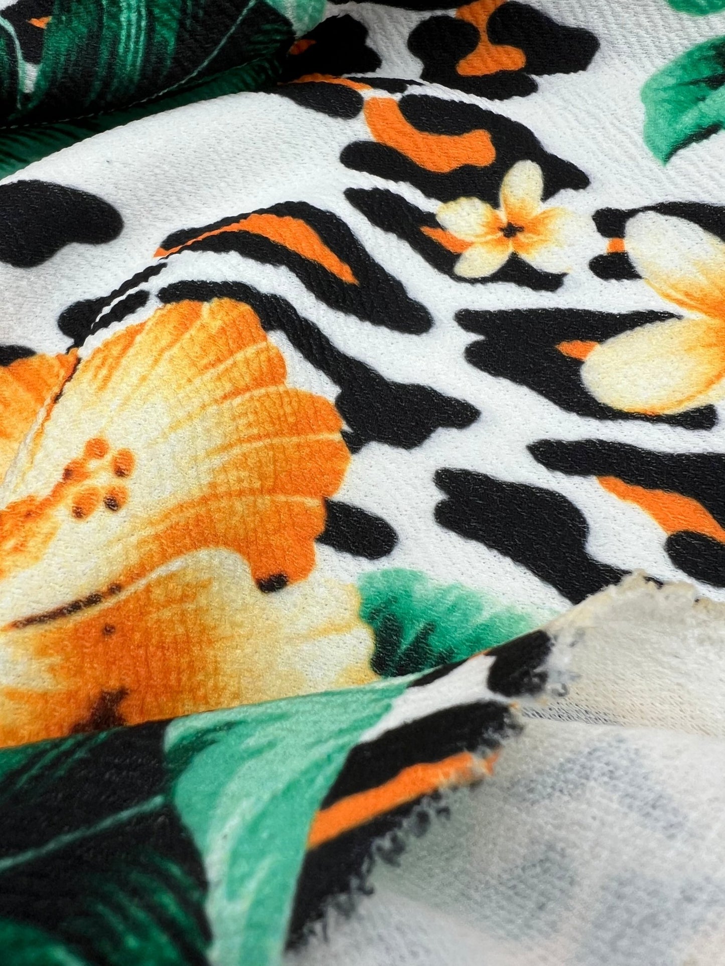 Tropical Floral Print Liverpool Stretch Fabric - T9 Fabrics