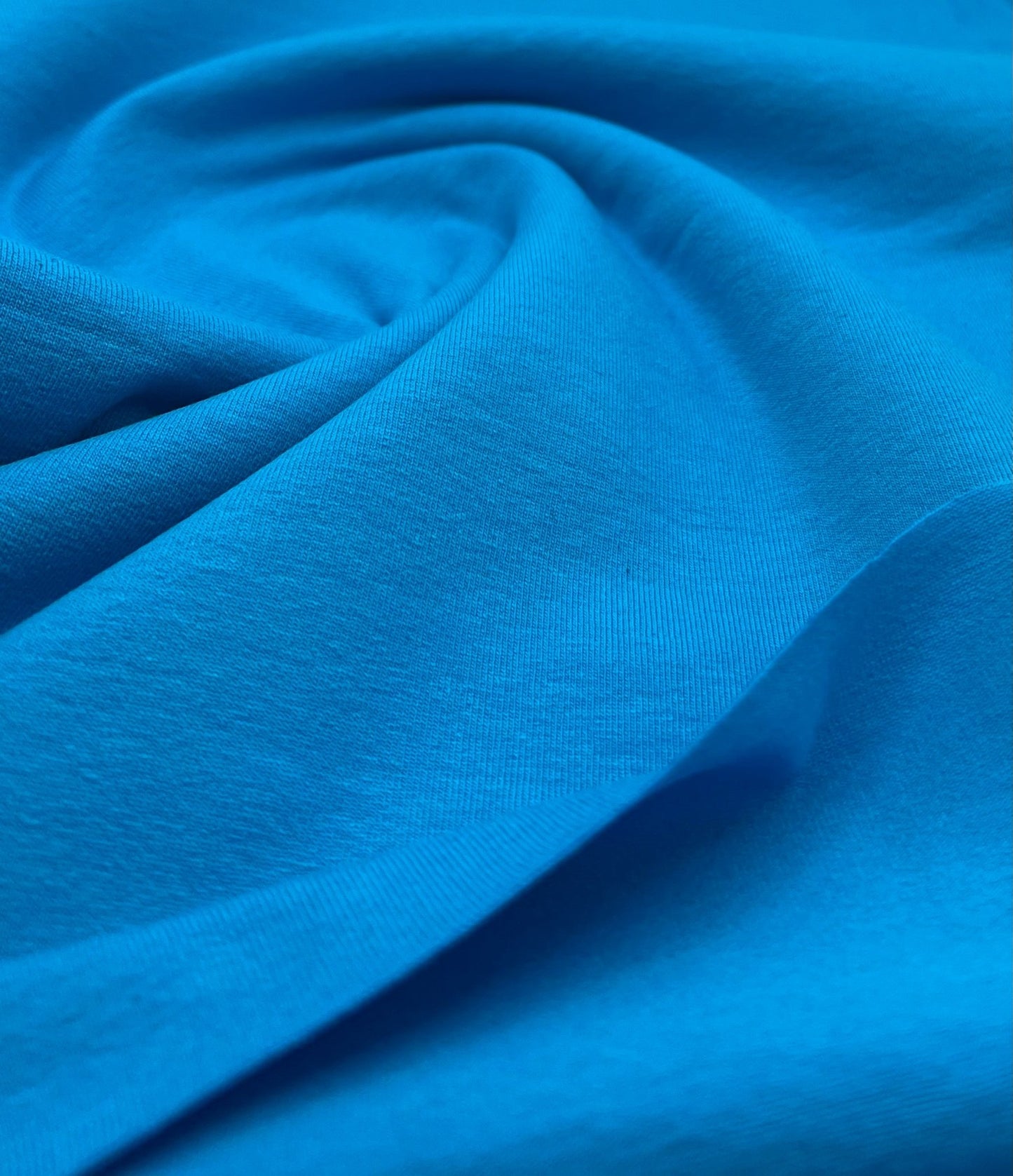 Turquoise Cotton Stretch Jersey 200 GSM 95/5 Lycra 4 Way Stretch - T9 Fabrics