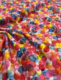 Watercolour Rainbow Cotton Stretch Jersey 200 GSM 95/5 Lycra 4 Way Stretch - T9 Fabrics