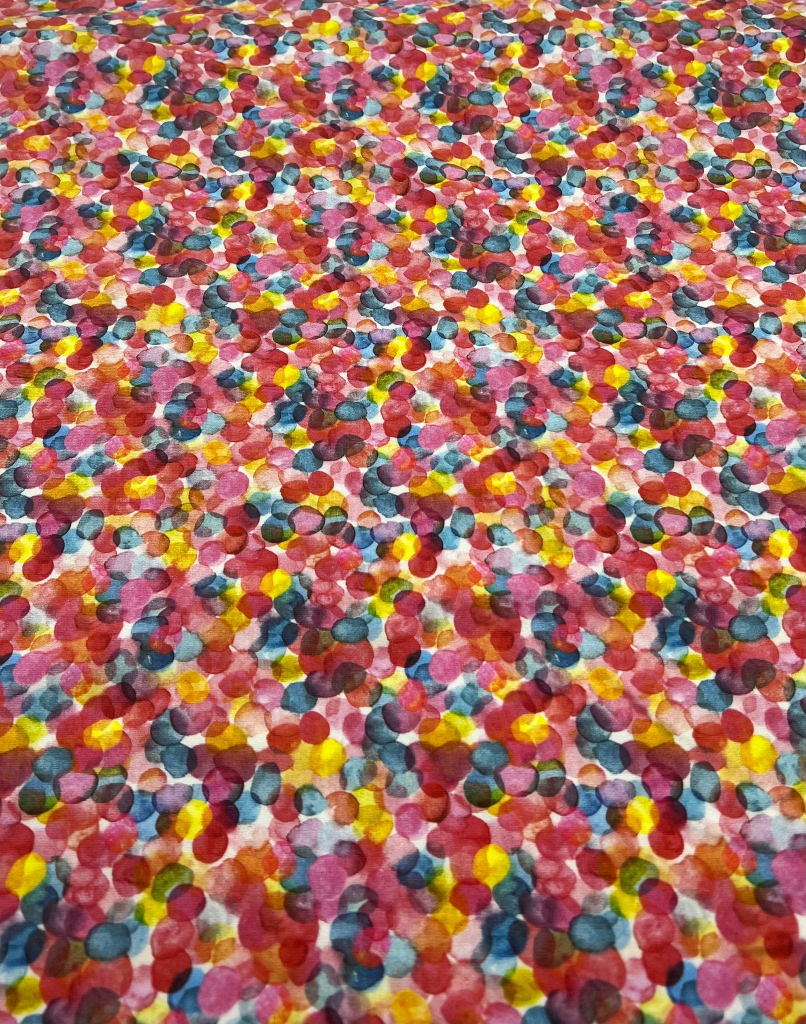 Watercolour Rainbow Cotton Stretch Jersey 200 GSM 95/5 Lycra 4 Way Stretch - T9 Fabrics