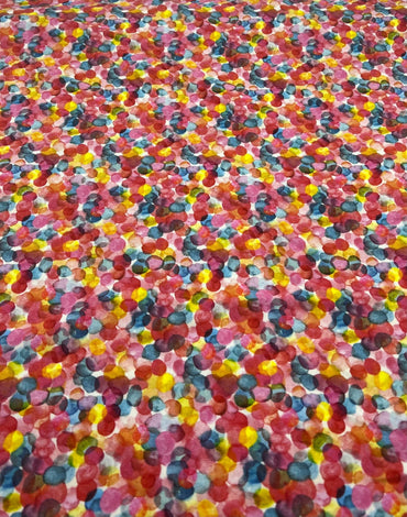 Watercolour Rainbow Cotton Stretch Jersey 200 GSM 95/5 Lycra 4 Way Stretch - T9 Fabrics