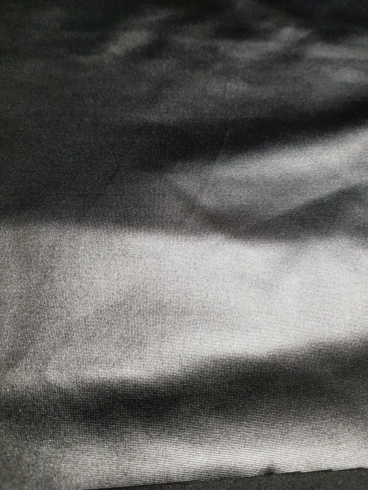 Wet Look Black Cupro Stretch Fabric - T9 Fabrics