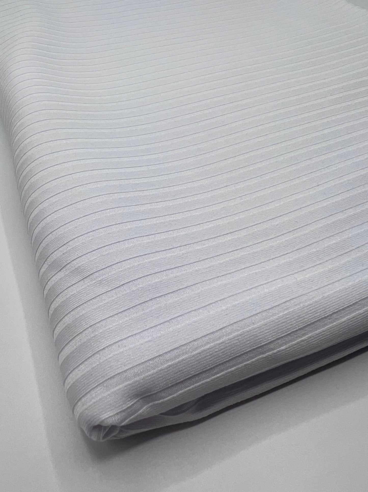 White 8x4 Wide Rib Stretch Fabric - T9 Fabrics