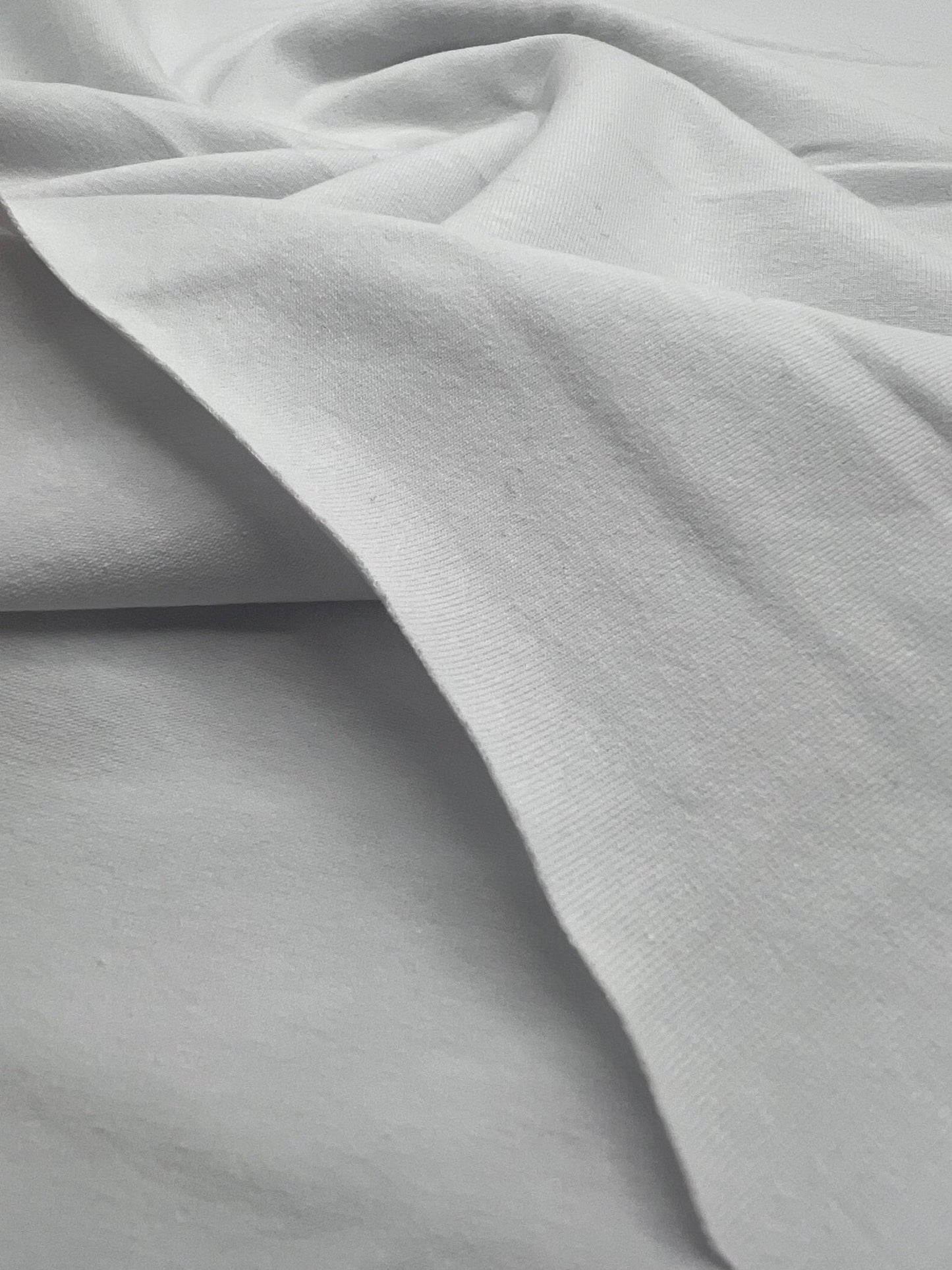White Cotton Stretch Jersey 200 GSM 95/5 Lycra 4 Way Stretch - T9 Fabrics