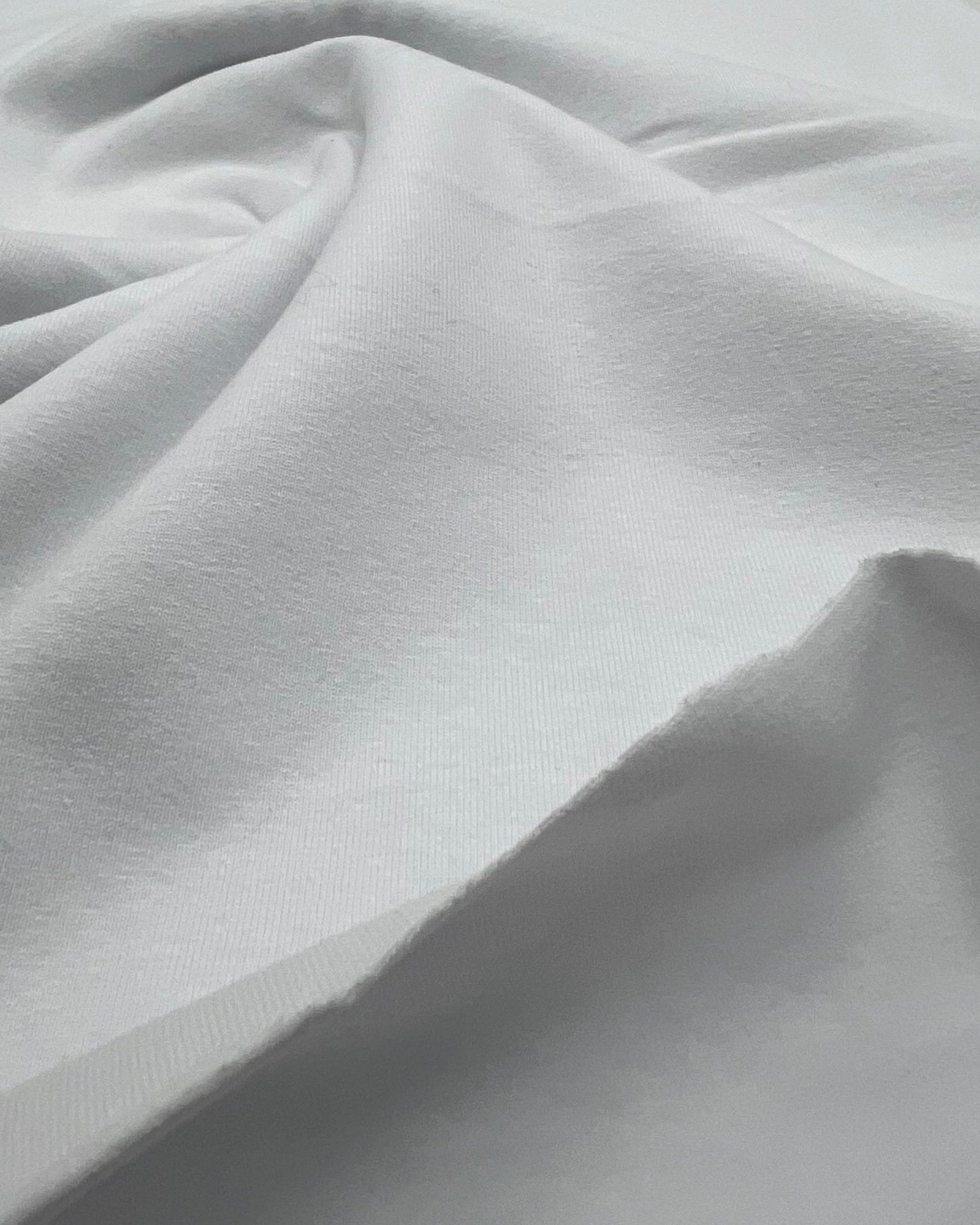 White Cotton Stretch Jersey 200 GSM 95/5 Lycra 4 Way Stretch - T9 Fabrics